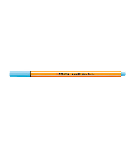 Micropunta/Felpa, Point 88, Punta Fina 0.4 mm, Azul Neón, Unidad